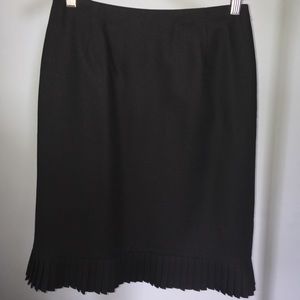 Black Ann Taylor Skirt w/ Fringe